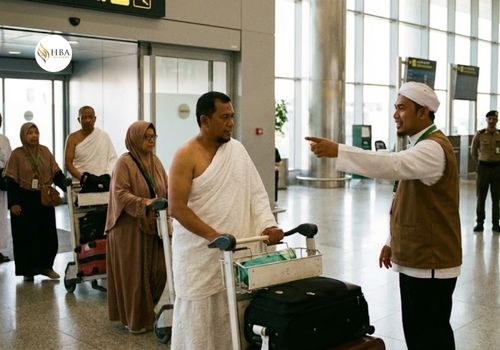 penjemputan jamaah umroh di bandara saudi