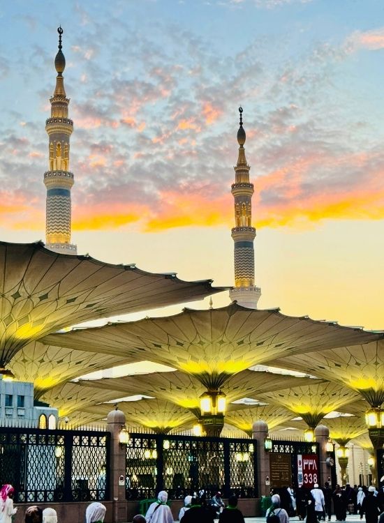 suasana ibadah di masjid nabawi saat umroh
